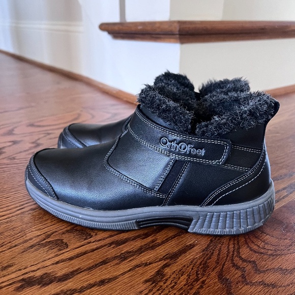 Orthofeet Siena Leather Ankle Boots Black Size 9.5 B Medium NWOT - Picture 9 of 15